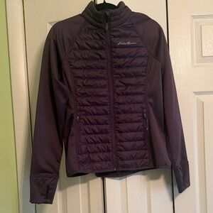 Eddie Bauer Women's Deep Plum Hybrid Puffer Jacket